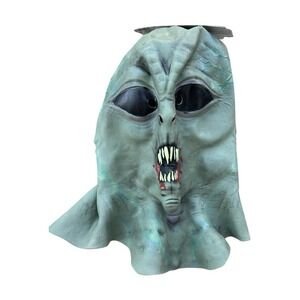 NEW‎ Alien Scary Halloween Mask Rubber Glowing Teeth and Forehead